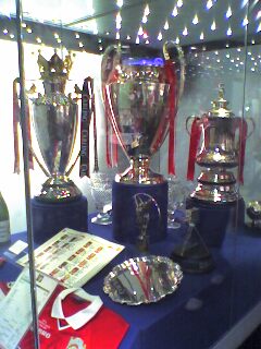 The 1999 Manchester United Treble Trophies